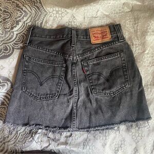 Levi's Black Denim Mini Skirt
